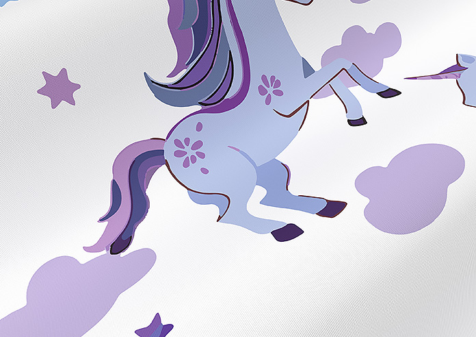 Unicorn Magic, Purple - Twist&Fit Roller Blind - Image 4